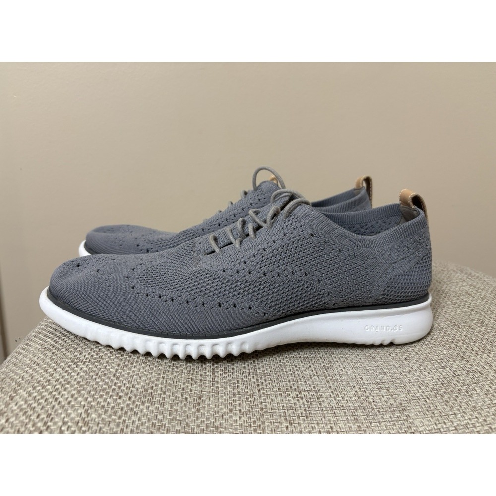 Cole Haan 2.0‎ Zerogrand Stitchlite Size 10 Grey Tan Wingtip Oxford C27947